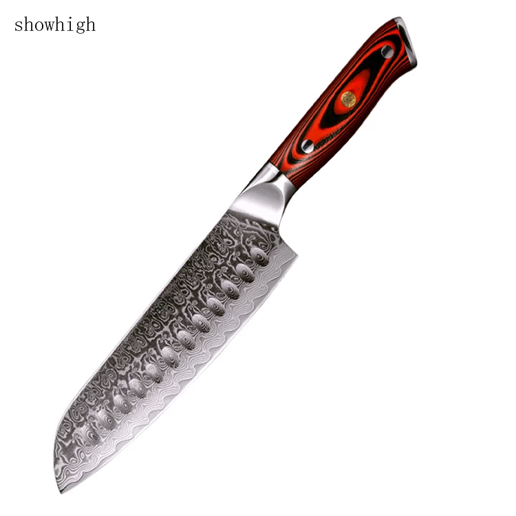 7inch damascus santoku knife F10