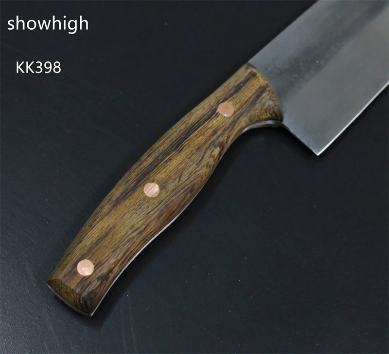 hand crafted 1060 carbon kitchen knife santoku knife chef knife KK398